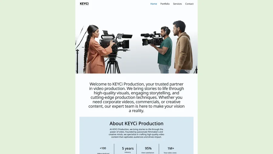 Giao diện trang web giới thiệu công ty